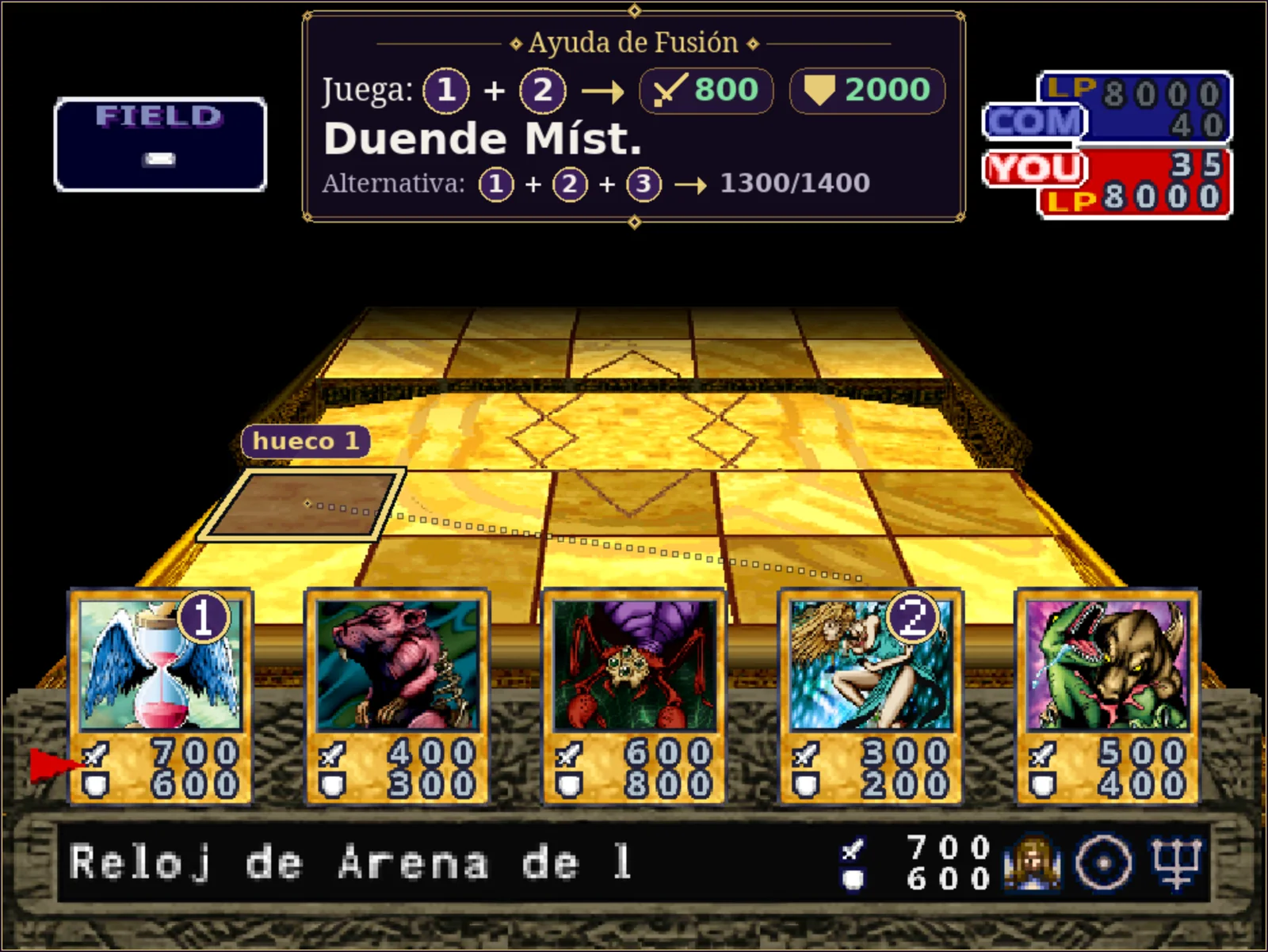 Modern fusion guide: hand and field cards with their combination order