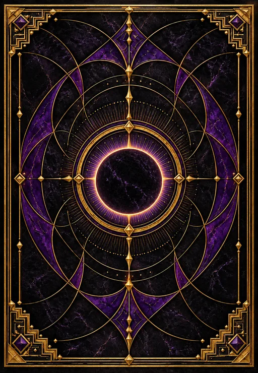 Ornate purple eclipse card back
