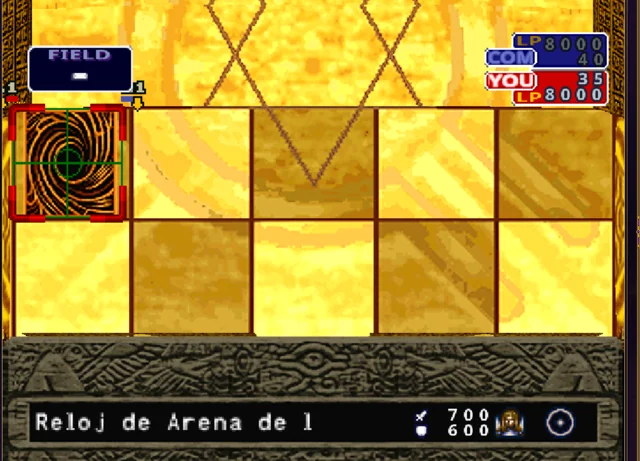 The card is placed face down. This frame does not show a fusion result.